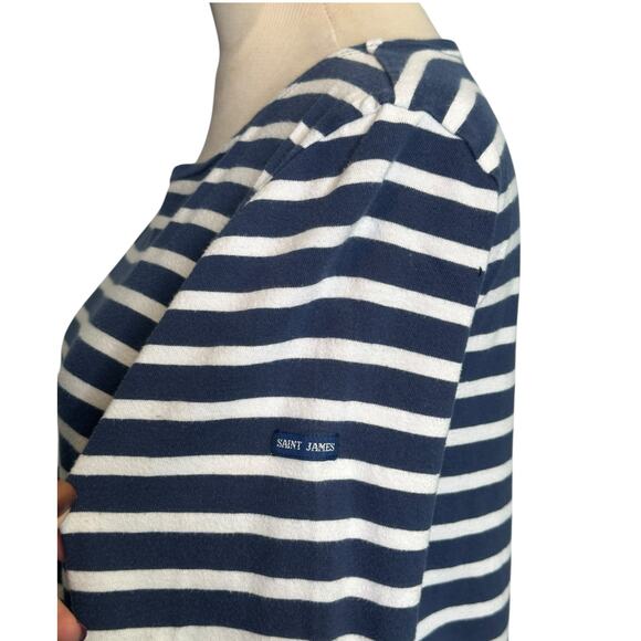 Saint James L'Afeur blue white striped long sleeves top size 4 - Picture 5 of 13